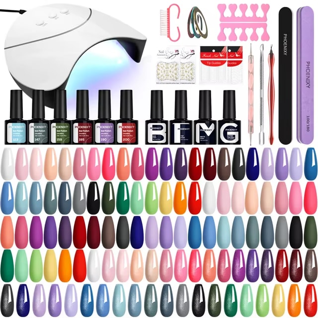 Gel Nail Polish Kit with Nail Lamp Soak Off UV LED