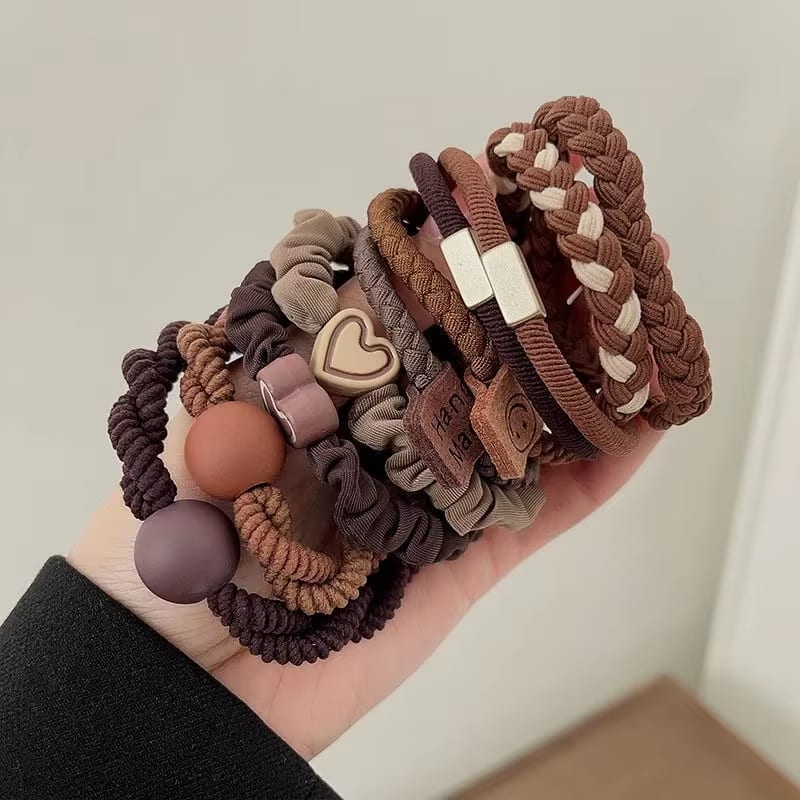 Heart Ball Charms Scrunchie