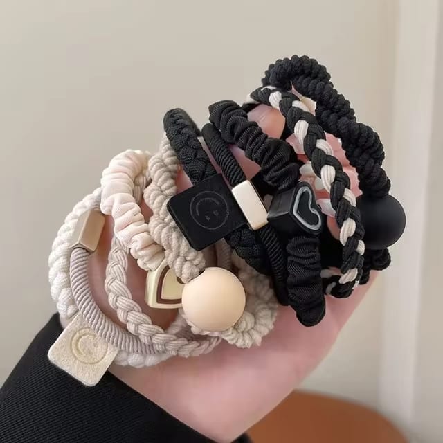 Heart Ball Charms Scrunchie