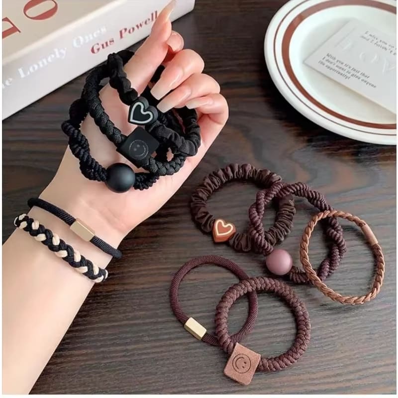 Heart Ball Charms Scrunchie