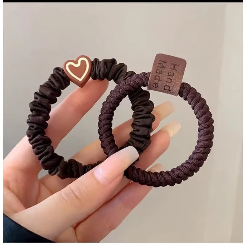 Heart Ball Charms Scrunchie