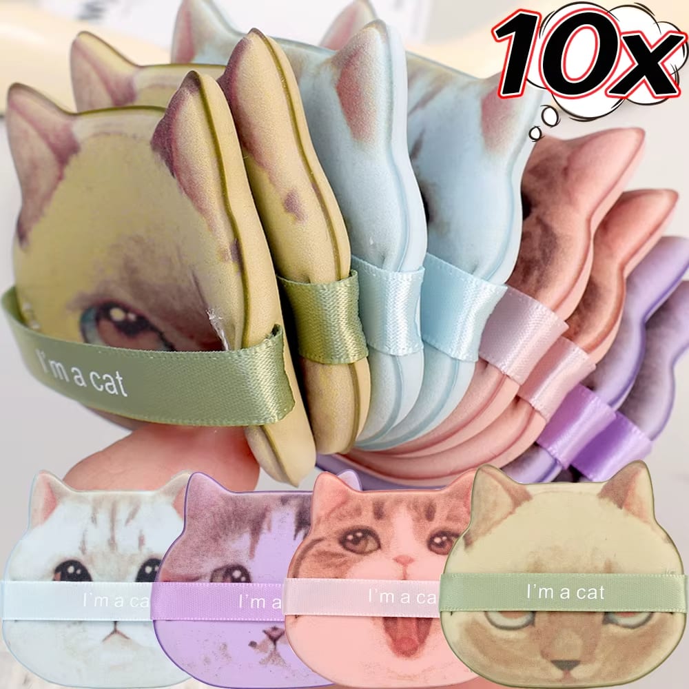 Cute Cat Super Soft Cosmetics Puffs Set