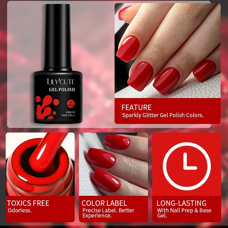 Colourful Gel Nail Polish Set
